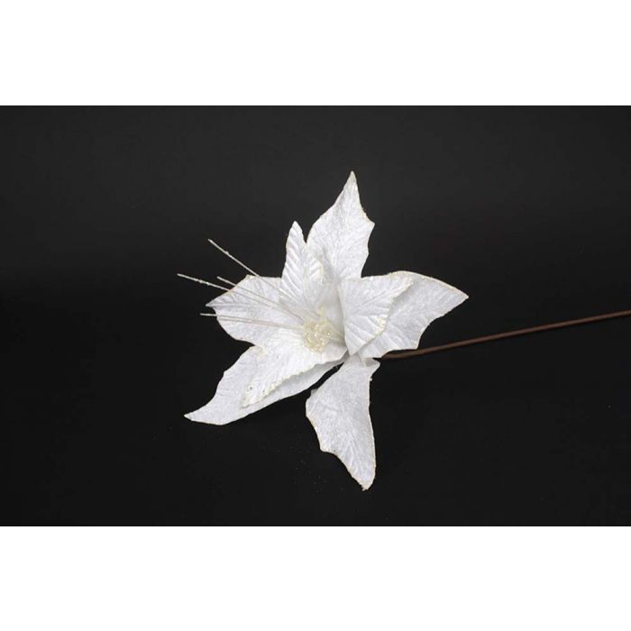 FIORE LUNGO 60CM VELLUTO BIANCO FIORE LUNGO 60CM VELLUTO BIANCO