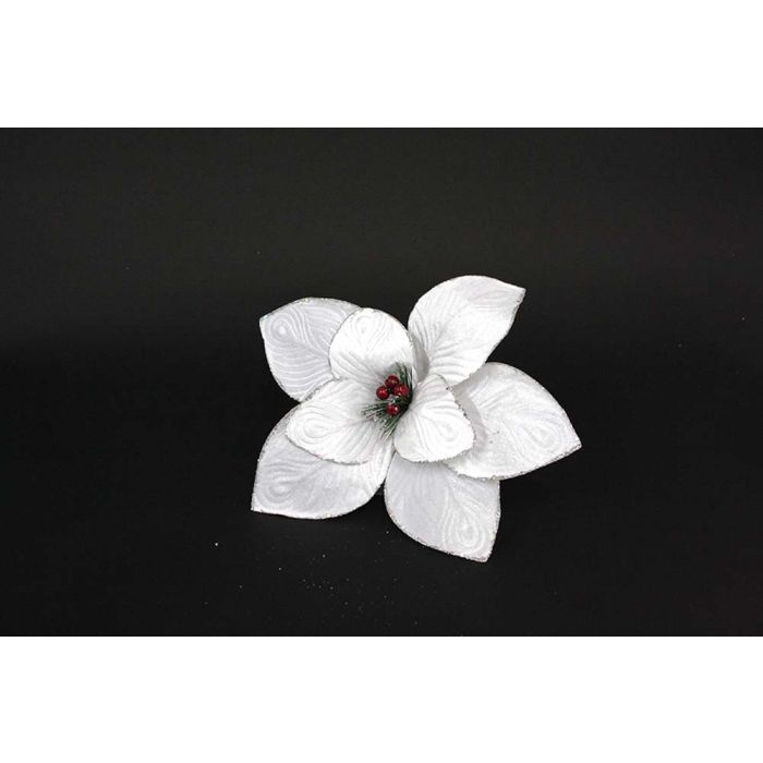 STELLA VELLUTO G.CORTO C/BACCHE BIANCO/ARGENTO