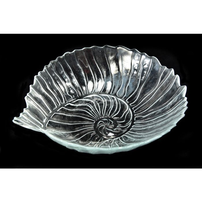 CIOTOLA CONCHIGLIA IN VETRO SEASNAIL 29X26CM TRASPARENTE CIOTOLA CONCHIGLIA IN VETRO SEASNAIL 29X26CM TRASPARENTE