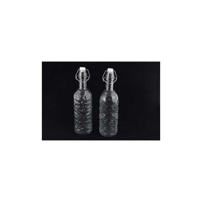 BOTTIGLIA IN VETRO TRASPARENTE 720ML C/TAPPO ERMETICO D 8XH29,5CM BOTTIGLIA IN VETRO TRASPARENTE 720ML C/TAPPO ERMETICO D 8XH29,5CM