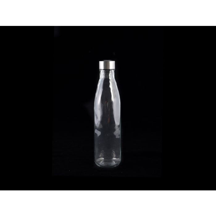 BOTTIGLIA IN VETRO TRASPARENTE 750ML C/TAPPO IN ACCIAIO D 7,4XH29,2CM BOTTIGLIA IN VETRO TRASPARENTE 750ML C/TAPPO IN ACCIAIO D 7,4XH29,2CM