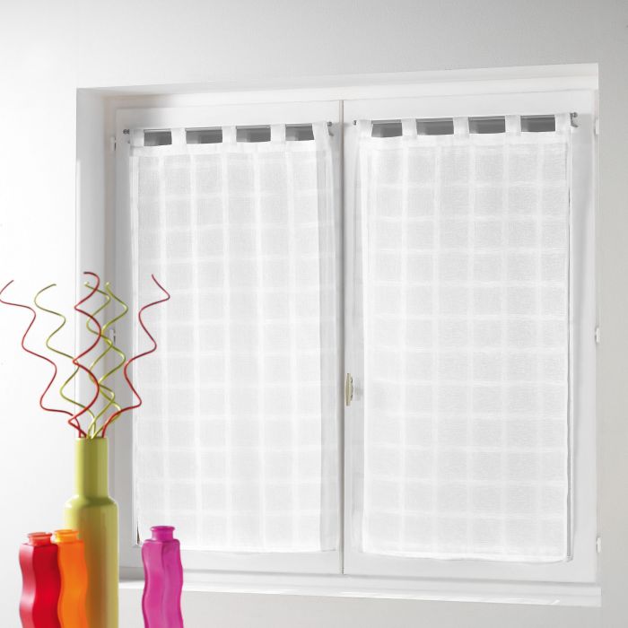 COPPIA TENDE 2X60/160 VOILE BIANCHE BIANCHE COPPIA TENDE 2X60/160 VOILE BIANCHE BIANCHE