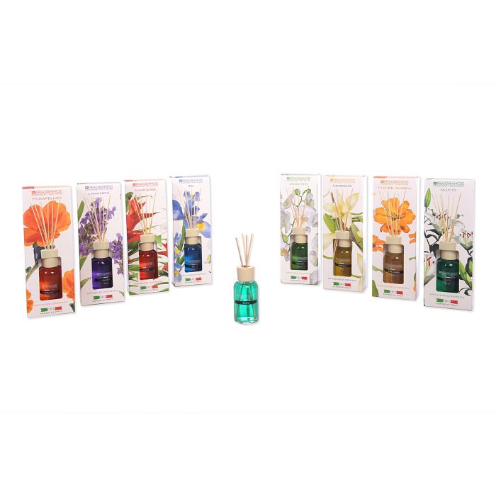 DIFFUSORE DI ESSENZA FLOREALE C/BACCHETTI 30ML DIFFUSORE DI ESSENZA FLOREALE C/BACCHETTI 30ML