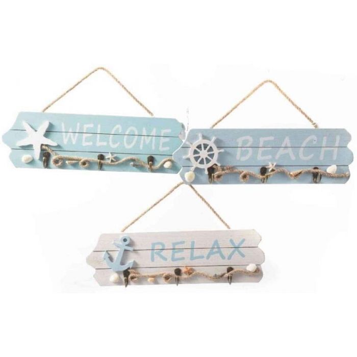 APPENDINO TRE GANCI C/DECORI 40X12CM APPENDINO TRE GANCI C/DECORI 40X12CM