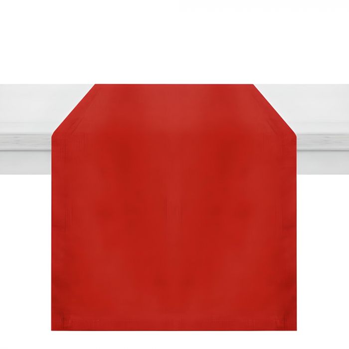 Tovaglia Runner Quadrata In Tessuto – 100x100 Cm, Colore Rosso, Antimacchia E Certificata Oeko-Tex