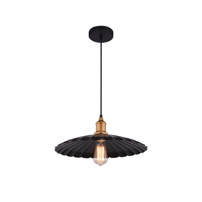 LAMPADA DA SOFFITTO A OMBRELLO IN METALLO NERA - 1XE27 MAX 40W LAMPADA DA SOFFITTO A OMBRELLO IN METALLO NERA - 1XE27 MAX 40W