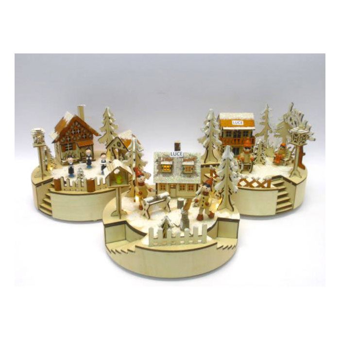 PAESAGGIO LEGNO C/LUCE LED PAESAGGIO LEGNO C/LUCE LED
