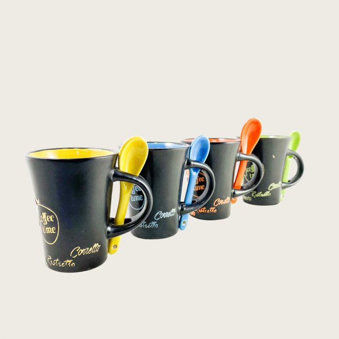 TAZZA DA CAFFE' CON CUCCHIAINO TAZZA DA CAFFE' CON CUCCHIAINO