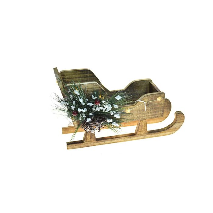 SLITTA LEGNO C/20LED 37.5X12X24CM