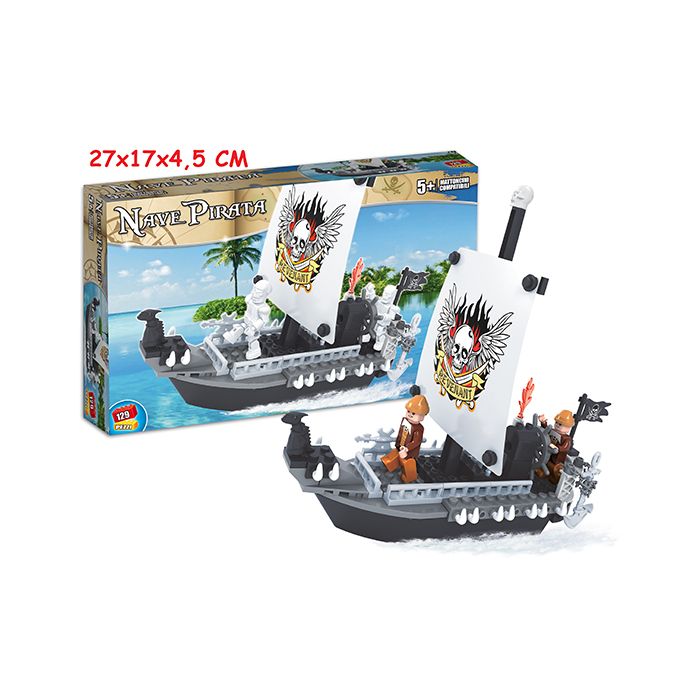 COSTRUZIONI CLICK CLACK NAVE PIRATA 129PZ COSTRUZIONI CLICK CLACK NAVE PIRATA 129PZ