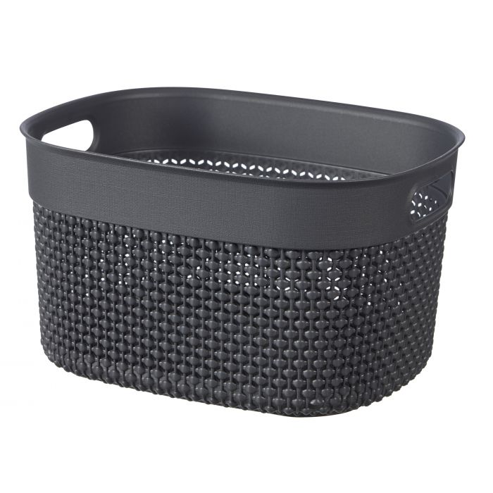 CESTO MULTIUSO IN PLASTICA CURVER FILO BASKET 6LT 27X22X15CM GRIGIO SCURO:  vendita online CESTO MULTIUSO IN PLASTICA CURVER FILO BASKET 6LT 27X22X15CM  GRIGIO SCURO in offerta