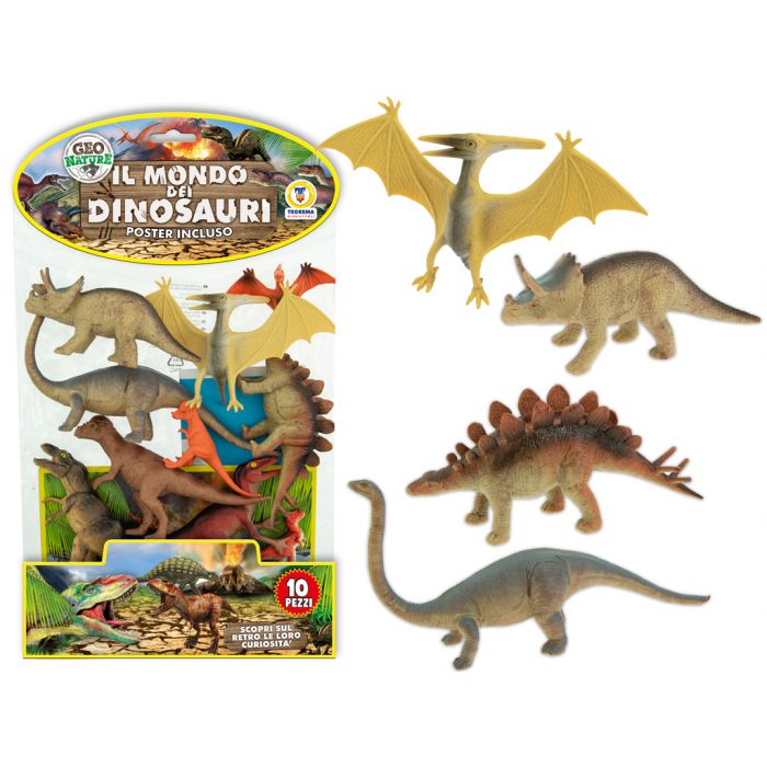 DINOSAURI RIGIDI 10PZ CON POSTER DINOSAURI RIGIDI 10PZ CON POSTER