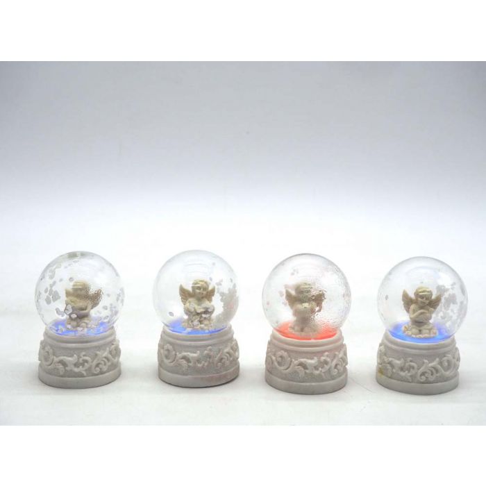 PALLA VETRO PICC. C/ACQUA NEVE H.6X4.2CM C/ANGELO C/LUCE PALLA VETRO PICC. C/ACQUA NEVE H.6X4.2CM C/ANGELO C/LUCE