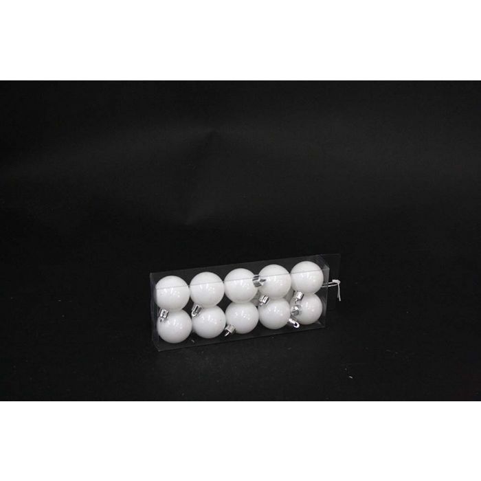 BOX 10 SFERE 4CM LUCIDO BIANCO BOX 10 SFERE 4CM LUCIDO BIANCO