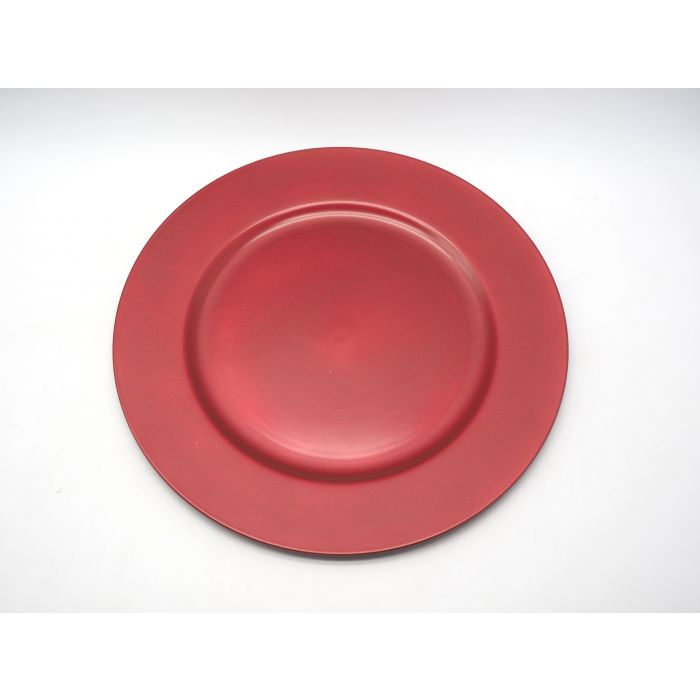 SOTTOPIATTO LISCIO IN PLASTICA D. 33CM ROSSO: vendita online SOTTOPIATTO  LISCIO IN PLASTICA D. 33CM ROSSO in offerta