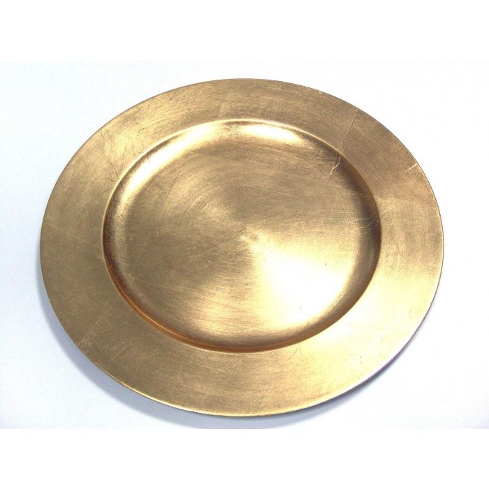 PIATTO IN PLASTICA LISCIO ORO D. 33CM in vendita online