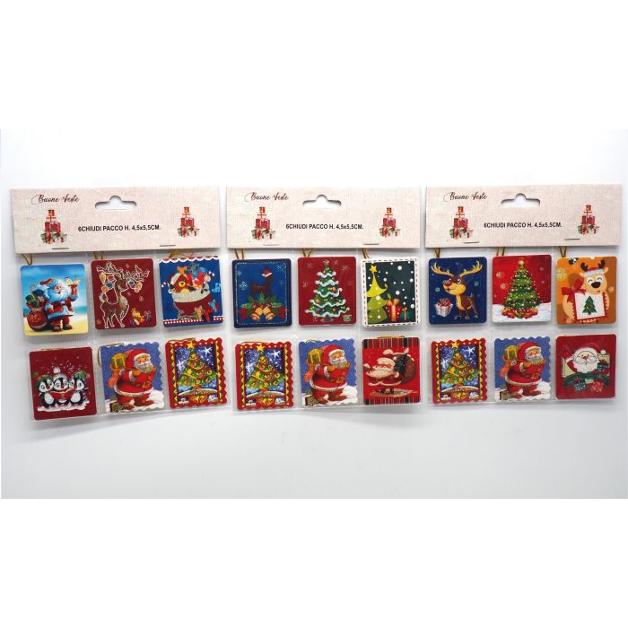 SET 6 CHIUDI PACCO 4.5X5.5CM SET 6 CHIUDI PACCO 4.5X5.5CM