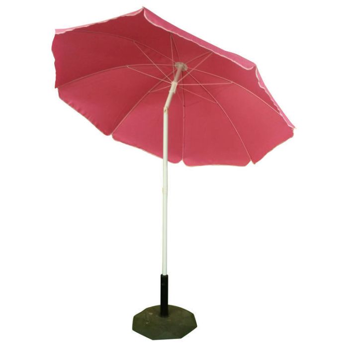 OMBRELLONE DIAM.200 ROSA IN POLIEST.