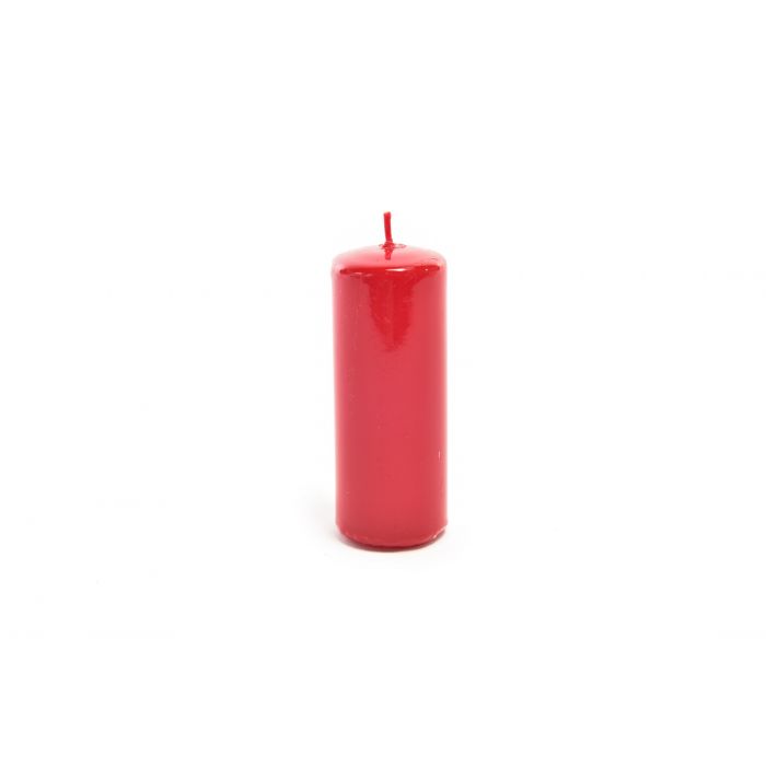 CANDELA CILINDRICA LUCIDA ROSSA