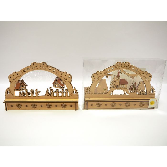 PAESAGGIO ARCO LEGNO H15X22X4CM SCONTO E.12.00/E.6.00