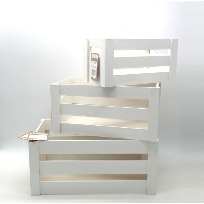 CASSETTA IN LEGNO BIANCA H 14X29X16.5CM CASSETTA IN LEGNO BIANCA H 14X29X16.5CM