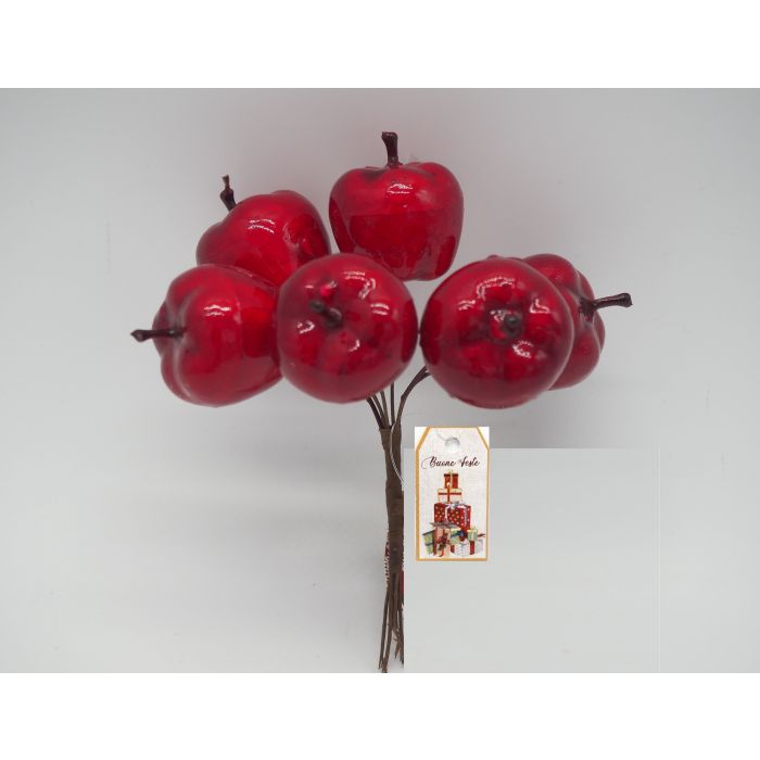 MAZZETTO 6 MELE ROSSE CM 13 MAZZETTO 6 MELE ROSSE CM 13