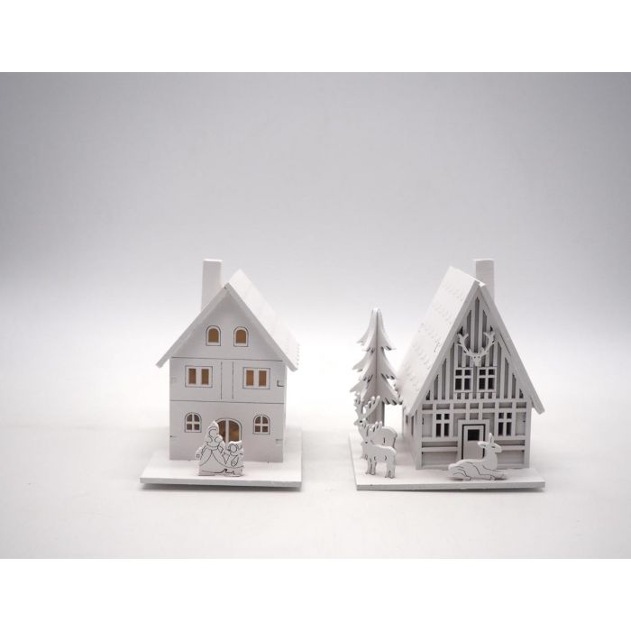 CASA DI LEGNO BIANCA CON LUCE