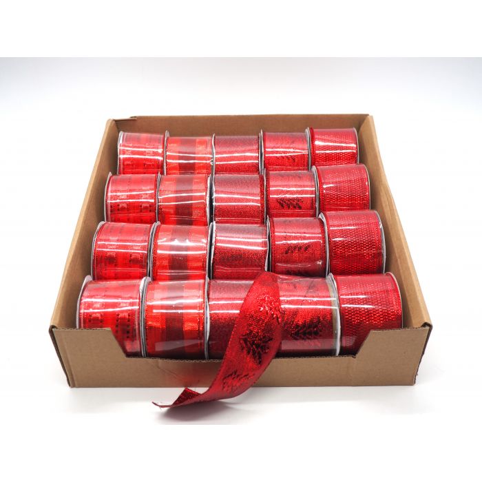 ROTOLO NASTRO ROSSO LUCENTE 4X180CM ROTOLO NASTRO ROSSO LUCENTE 4X180CM