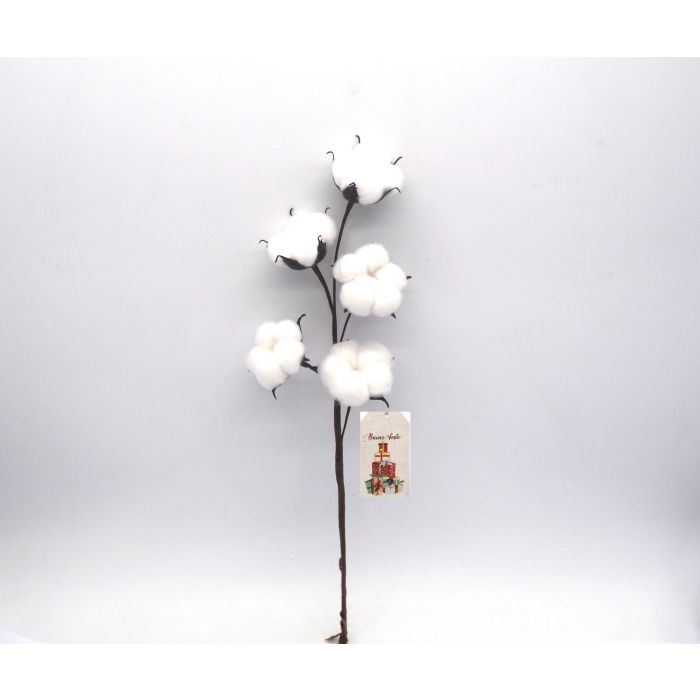 RAMETTO FLOCCATO 5 FIORI L 45CM BIANCO/CREMA RAMETTO FLOCCATO 5 FIORI L 45CM BIANCO/CREMA