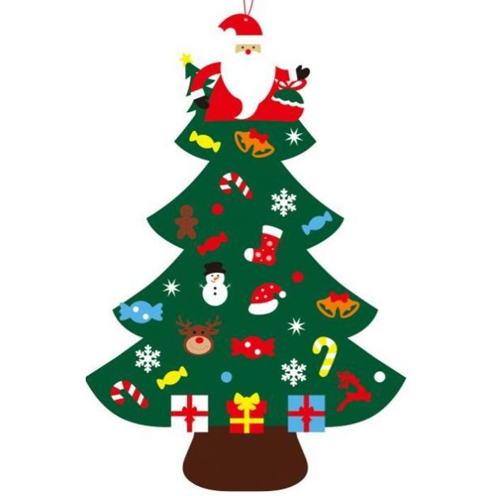 ALBERO DI NATALE IN FELTRO C/20 DECORAZIONI DA ATTACCARE H 60X40X0,3CM ALBERO DI NATALE IN FELTRO C/20 DECORAZIONI DA ATTACCARE H 60X40X0,3CM