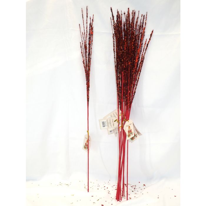 RAMO PICCOLO LUCENTE ROSSO L 100X10CM