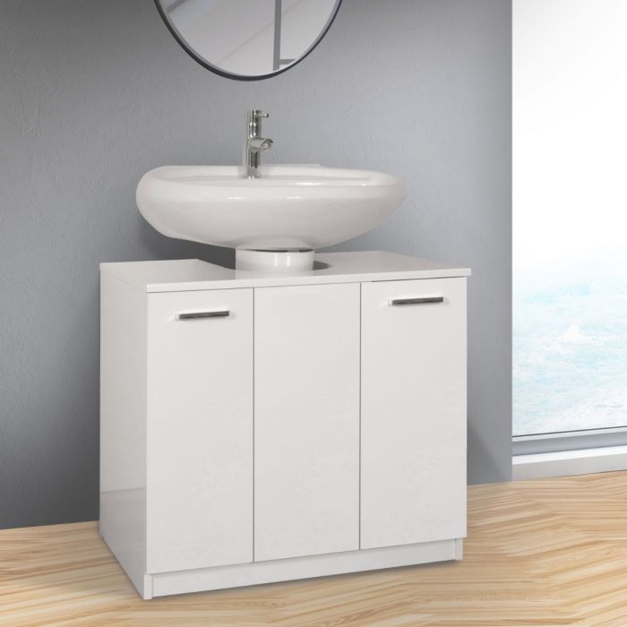 Mobile bagno copricolonna tre ante: mobile bagno tre ante bianco in offerta