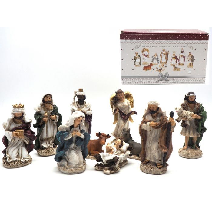 PRESEPE 10 PEZZI H 13/11 CM PRESEPE 10 PEZZI H 13/11 CM