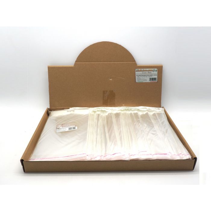 SET 10 BUSTE TRASPARENTI PICCOLE C/ADESIVO CM 15X30 SET 10 BUSTE TRASPARENTI PICCOLE C/ADESIVO CM 15X30