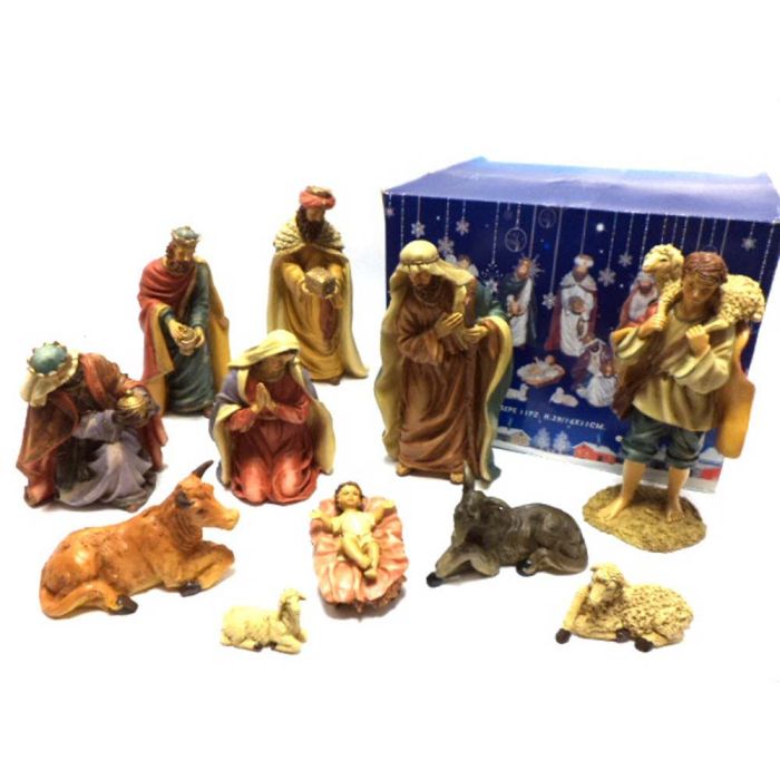 PRESEPE DI NATALE 11 PEZZI H 29/14X11 CM 