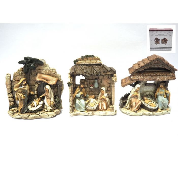 MURO C/CAPANNA C/NATIVITA H 13X10/15X5CM MURO C/CAPANNA C/NATIVITA H 13X10/15X5CM