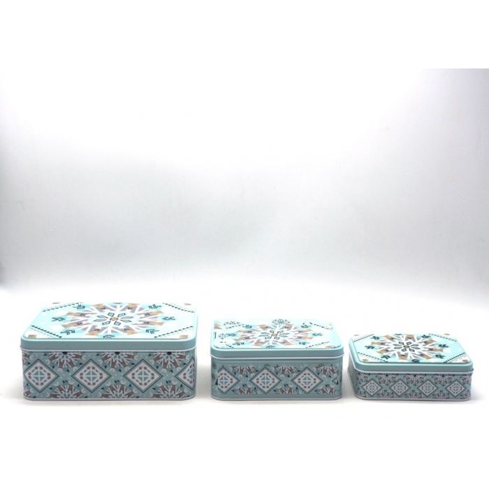 SCATOLA DI LATTA H 4X12.5X9CM AZZURRA SCATOLA DI LATTA H 4X12.5X9CM AZZURRA
