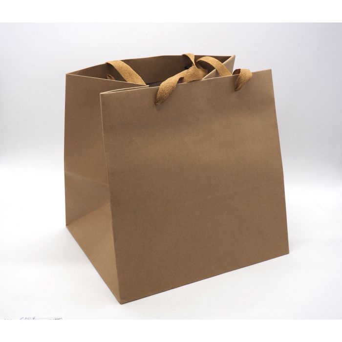 BORSA CARTA RECICLATA QUADRATA H 30X30X25CM C/MANICO JUTA BORSA CARTA RECICLATA QUADRATA H 30X30X25CM C/MANICO JUTA