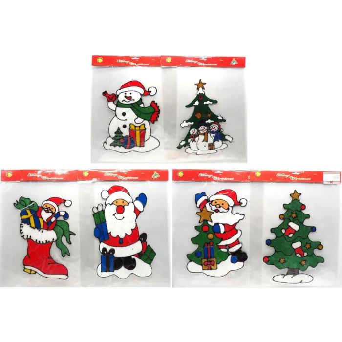 Kesote Adesivi Natalizi per Finestre, 9 Fogli Vetrofanie Natalizie per Finestre, Decorazioni Natalizie per Finestre, Decorazioni Natalizie per la Casa