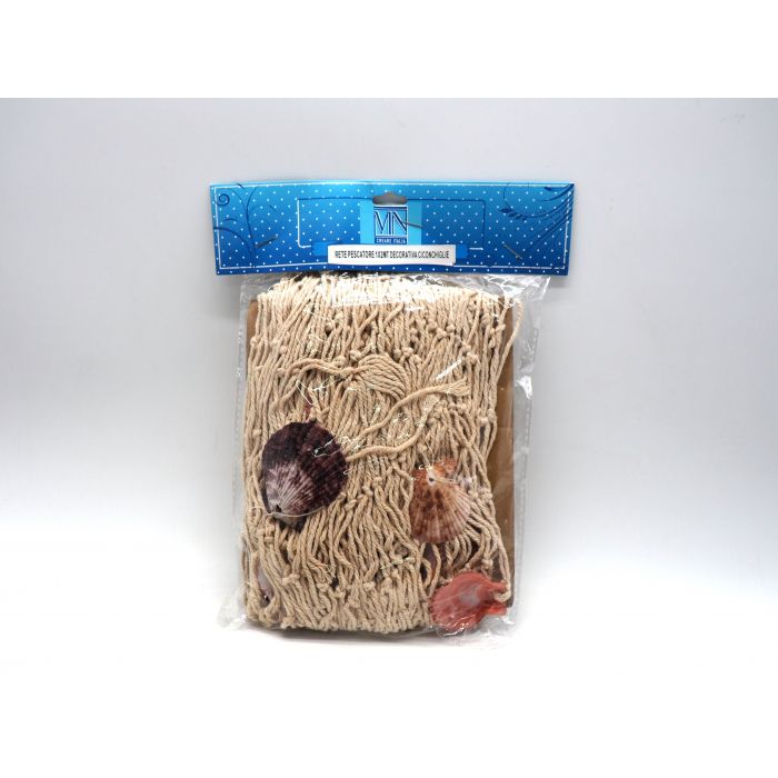 RETE PESCATORE 1X2MT DECORATIVA C/CONCHIGLIE