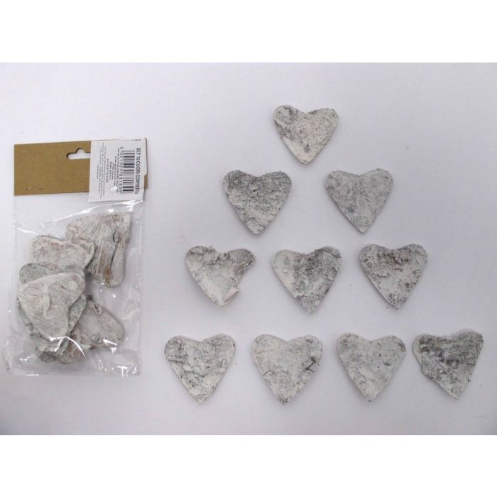 10 CUORI CORTECCIA 4.5CM