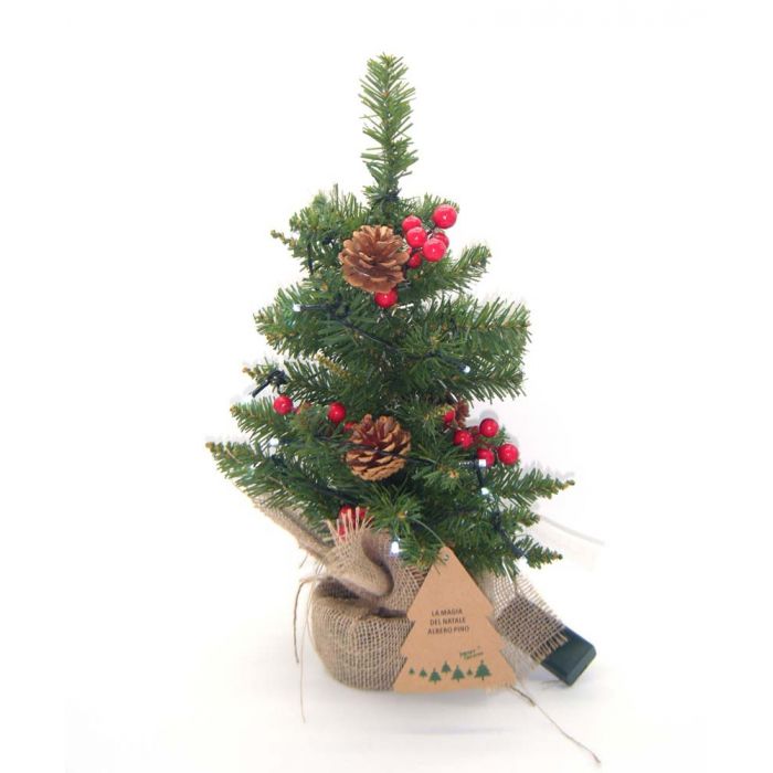 ALBERO CM44 15 LED B.BACCHE/PIGNE BASE JUTA / BATTERIE ALBERO CM44 15 LED B.BACCHE/PIGNE BASE JUTA / BATTERIE