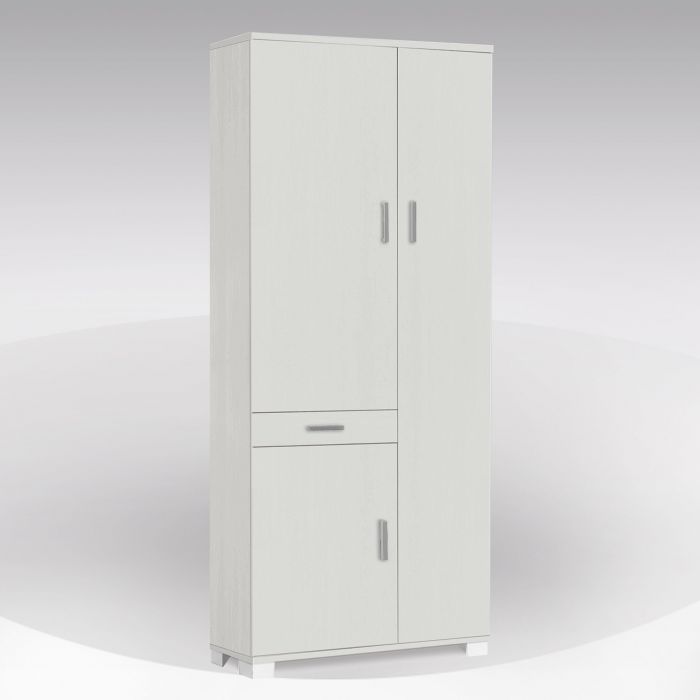 MOBILE MULTIUSO CM 77X34 H. 178 BIANCO FRASSINATO