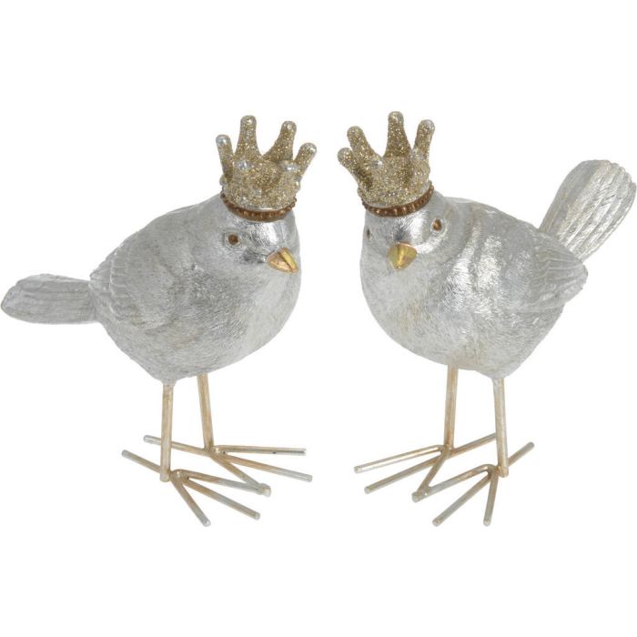 UCCELLO IN RESINA CHAMPAGNE H.14CM