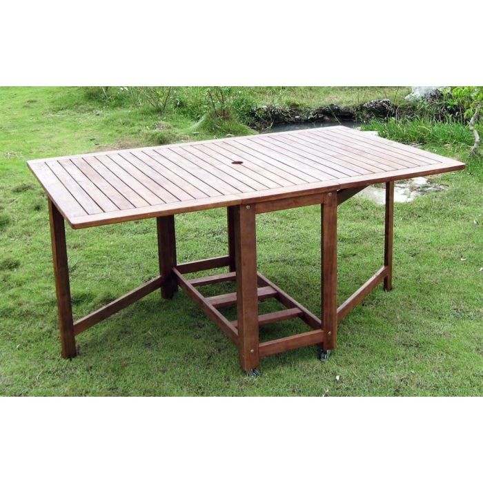 TAVOLO CONSOLLE IN ACACIA CM150X90