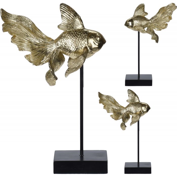 PESCE ORO C/SUPPORTO 42CM
