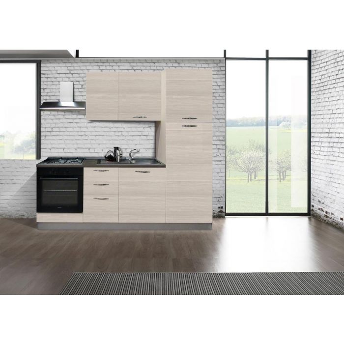 CUCINA cm 225 LAMINATO CREMA Versione DESTRA CUCINA cm 225 LAMINATO CREMA Versione DESTRA