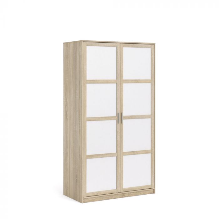 ARMADIO 2 ANTE 70712 FRAME ROVERE C/FRONT BIANCO