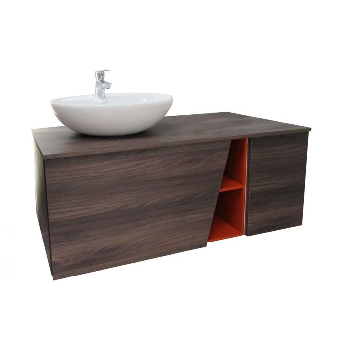 BASE BAGNO E.LY CM130 OLMO MARRONE C/LAVABO SOFTLY