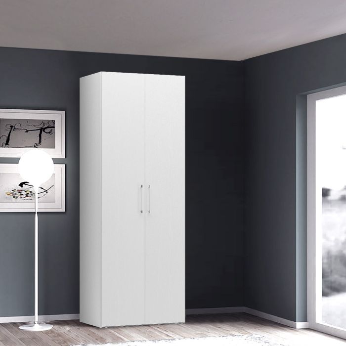 ARMADIO BASIC CM 91X58 H. 247 BIANCO FRASSINATO